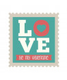 Stickers adhésif mural Love Stamp  be my valentine  30x33cm
