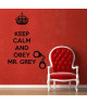 Stickers adhésif mural Keep Calm and Obey Mr. Grey  40x60cm