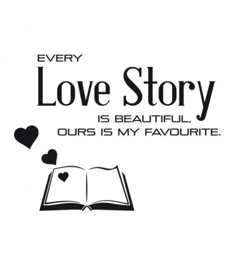 Stickers adhésif mural Every love story is beautiful  53x40cm