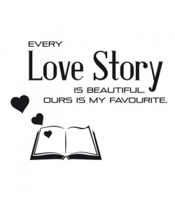 Stickers adhésif mural Every love story is beautiful  40x30cm