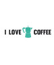 Stickers adhésif mural I love coffee  118x30cm