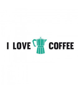 Stickers adhésif mural I love coffee  118x30cm