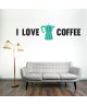 Stickers adhésif mural I love coffee  118x30cm