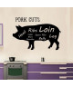 Stickers adhésif mural Meat Cuts Pork  45x30cm