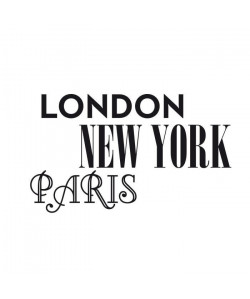 Stickers adhésif mural London New York Paris  51x30cm