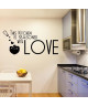 Stickers adhésif mural This Kitchen is seasoned with Love 70x30cm