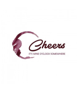 Stickers adhésif mural Cheers it\'s wine o\'clock somewhere  57x30cm