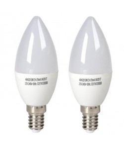 EXPERTLINE Lot de  2 Ampoules LED E14 bougie 3 W équivalent a 25 W blanc froid