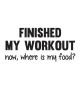 Stickers adhésif mural Finish my workout  113x55cm