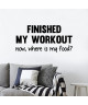 Stickers adhésif mural Finish my workout  113x55cm