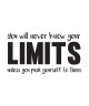 Stickers adhésif mural Know your limits  97x55cm