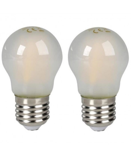 EXPERTLINE Lot de 2 Ampoules LED filament E27 5 W équivalent a 45 W blanc chaud