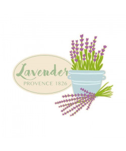 Stickers adhésif mural Lavender provence  67x55cm