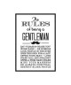 Stickers adhésif mural The rules of being a gentleman  Multicolore  30x43cm