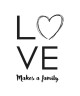 Stickers adhésif mural Love Makes a Family  40x57 cm