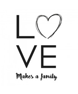 Stickers adhésif mural Love Makes a Family  40x57 cm