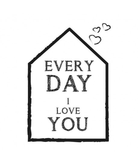 Stickers adhésif mural Everyday I love you  40x56 cm