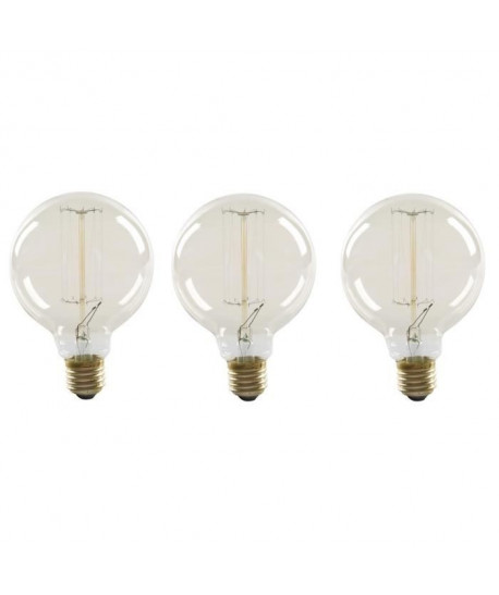 EXPERT LINE Lot de 3 Ampoules a incandescence décorative E27 25 W compatibles variateur