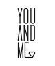 Stickers adhésif mural You and me  29x100 cm