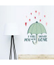 Stickers adhésif mural Your heart is my home  Multicolore  55x80cm