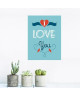 Stickers adhésif mural Your heart is my home  Multicolore  55x73cm