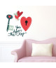 Stickers adhésif mural Your heart is my home  Multicolore  55x55cm