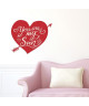 Stickers adhésif mural You are my sun heart  Rouge  65x55cm