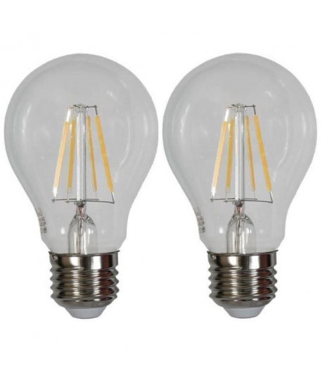 Lot de 2 Ampoules LED filament E27 Edison 4 W équivalent a 40 W blanc chaud