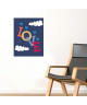 Stickers adhésif mural Love in the sky Poster  Multicolore  50x64cm