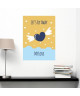 Stickers adhésif mural Lets Fly Away My Love Poster  Multicolore  50x69cm