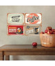 Stickers adhésif mural Vintage Coffee Signs  Multicolore  85x55cm