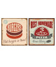 Stickers adhésif mural Vintage Burgers and Pizza Signs  87x45 cm