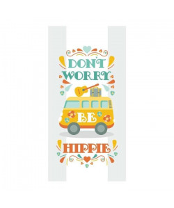 Stickers adhésif mural Dont Worry Be Hippie  45x90 cm