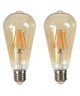 Lot de 2 Ampoules LED filament Edison E27 6 W équivalent a 60 W blanc chaud