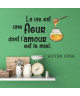 Sticker adhésif mural Victor Hugo La vie est une fleur dont l\'amour est le miel  Noir  77x55 cm