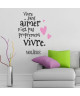 Sticker adhésif mural Victor Hugo La vie est une fleur dont l\'amour est le miel  Noir  55x70 cm