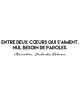 Sticker adhésif mural Marceline DesbordesValmore Entre deux coeurs qui s\'aiment, nul besoin de paroles  Noir  60x12 cm