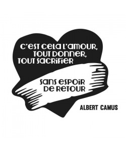 Sticker adhésif mural C\'est cela l\'amour  Noir  36x30 cm