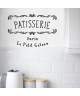 Sticker adhésif mural Pâtisserie Paris Le Petit Gâteau  Noir  88x55 cm