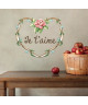 Sticker adhésif mural Je t\'aime  Multicolore  66x55 cm