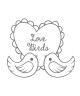 Stickers adhésif mural Love birds  63x55 cm