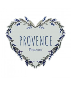 Stickers adhésif mural Provence France Lavender Heart  63x55 cm