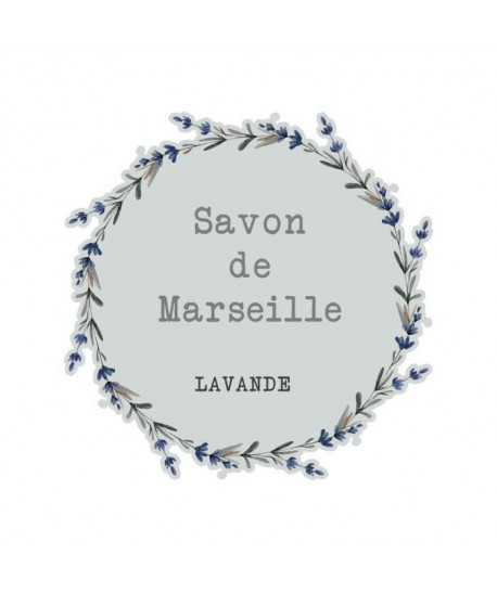 Sticker adhésif mural Savon de Marseille lavande  Multicolore  55x55 cm