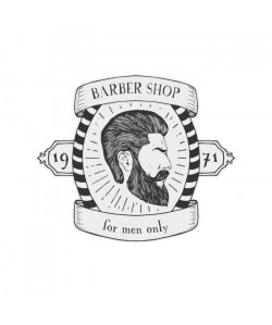 Stickers adhésif mural Barber shop  48x40 cm