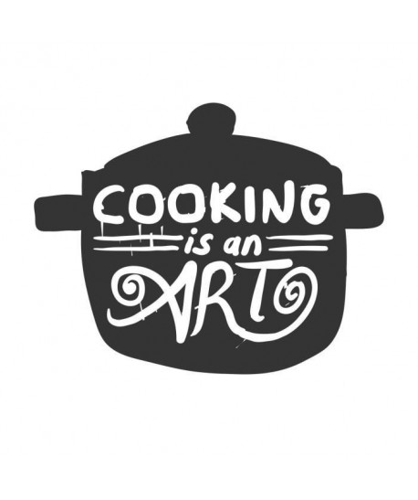 Stickers adhésif mural Cooking is an Art  71x55 cm