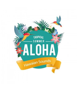 Stickers adhésif mural Tropical Summer Aloha Hawaian Sounds Exotic  55x62cm