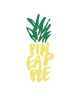 Stickers adhésif mural Pineapple Exotic Lettering Ananas  30x73cm