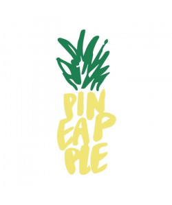 Stickers adhésif mural Pineapple Exotic Lettering Ananas  30x73cm