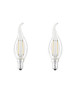 EXPERT LINE Lot de 2 ampoules LED E14 SMD a filament 2 W équivalent a 24 W blanc chaud