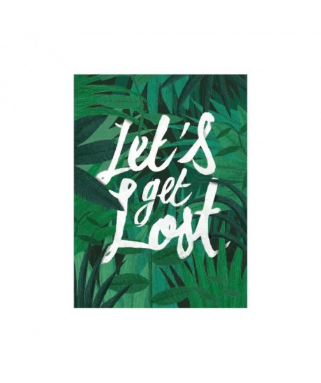 Stickers adhésif mural Let\'s get Lost Exotic Jungle Lettering Poster  55x74cm